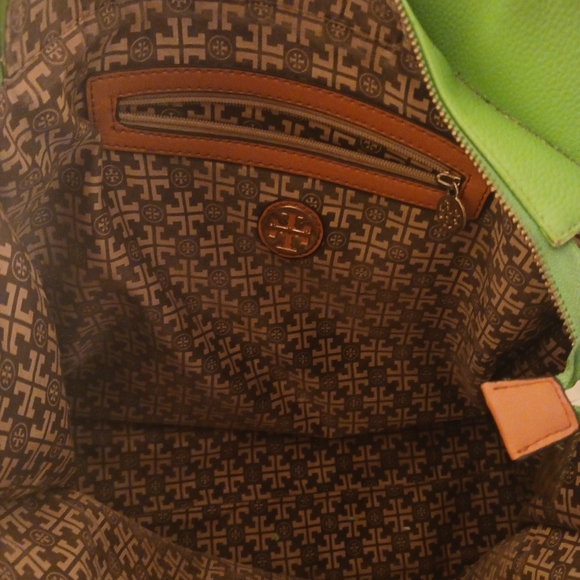 GOLD LEATHER COACH HANDBAG. TORY BURCH Green Handbag - Picture 8 of 10